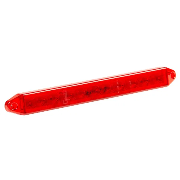53582 – GROTE PERLUX Tail Light Assembly, LED Cab/ Roof/ Bed/ Trailer Mount 15 Inch x 1 - 3/8 Inch Red Lens Stop/ Tur...
